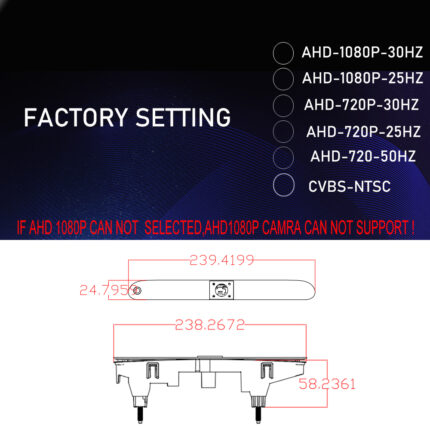 170 Degree Wide Car PakringAHD 1080P HD CCD 3rd Brake Light Reversing Camera | IP68 Waterproof Night Vision Rear View Camera for Peugeot Partner, Tepee, Rifter & Citroen Berlingo B9/Kasten Vans