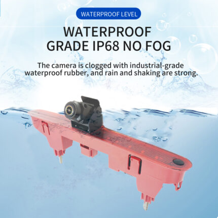 170 Degree Wide Car PakringAHD 1080P HD CCD 3rd Brake Light Reversing Camera | IP68 Waterproof Night Vision Rear View Camera for Peugeot Partner, Tepee, Rifter & Citroen Berlingo B9/Kasten Vans