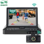 4.3" Wireless AHD 1080P Backup Camera System with Foldable IPS Monitor