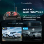 7" Wireless Backup Camera System with DVR & AHD 1080P Monitor for Truck, RV, Trailer & Pickup - Image 5