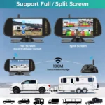 7" Wireless Backup Camera System with DVR & AHD 1080P Monitor for Truck, RV, Trailer & Pickup - Image 4
