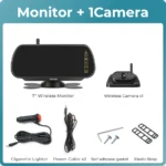 7" Wireless Backup Camera System with DVR & AHD 1080P Monitor for Truck, RV, Trailer & Pickup - Image 7